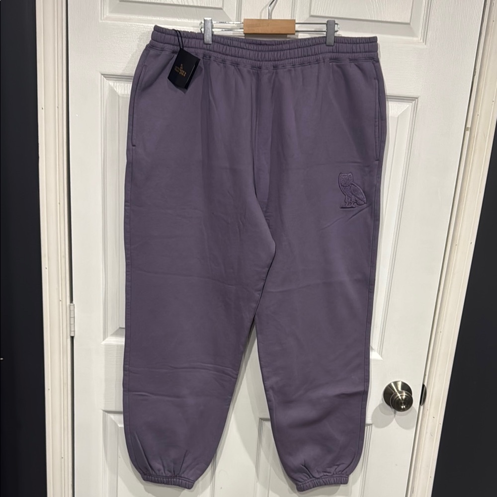 Purple Sweatpants with Owl Logo